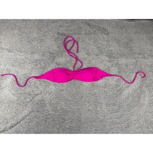 Op Bikini Top Womens Small Hot‎ Pink Bandeau Halter Swimwear Good Condition